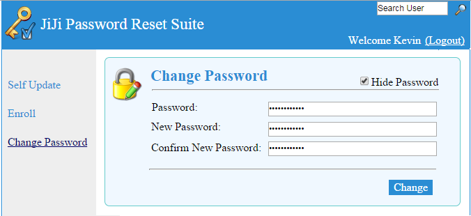Self Service Change Password - Step 2
