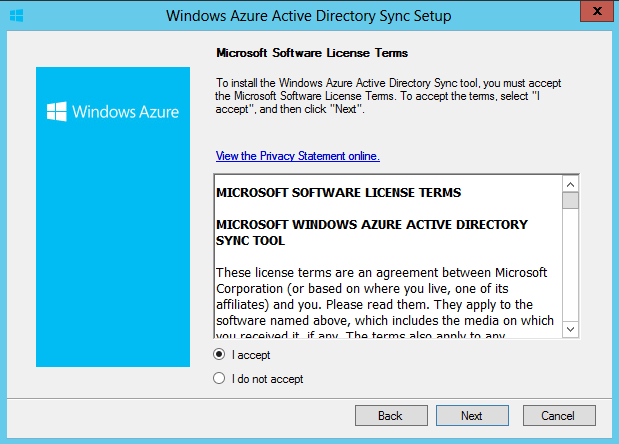 Active directory synchronization status