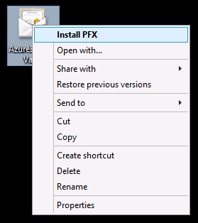 Install PFX in Server2